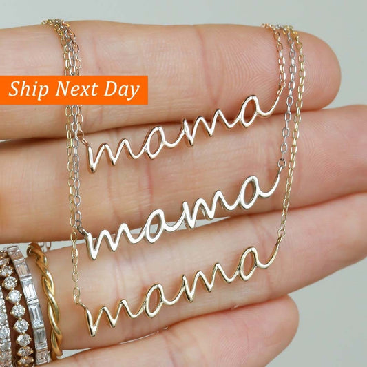 Mama Necklace Custom Name Necklace Personalized Gift for Mama Necklace Engraved Handmade Jewelry Dainty Mama Necklace Mother's Day Gift