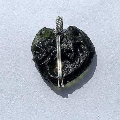 Moldavite Pendant AAA+ Czech Republic Natural Moldavite Rough Healing Gemstone Handmade Pendants 925 Sterling Silver Gorgeous Gift Pendants