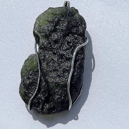 Moldavite Pendant AAA+ Czech Republic Natural Moldavite Rough Healing Gemstone Handmade Pendants 925 Sterling Silver Gorgeous Gift Pendants