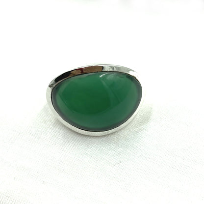 Natural Green Onyx Ring, handmade Ring, 92.5% Silver Ring, Onyx Ring, 925 Solid Sterling Silver Ring, green onyx, Ring for Women, Boho Ring