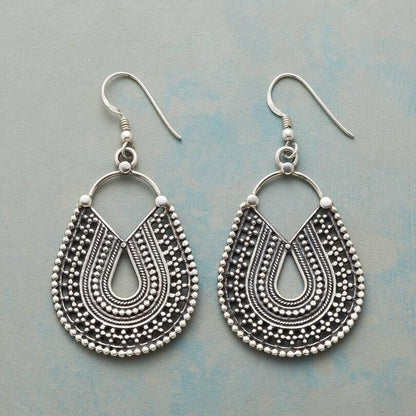 Chunky Oxidize Earrings in Sterling Silver Elegant Oxidised Silver Earrings Statement Jewelry Fashion Jewelry Oxidize Silver Dangle Earrings