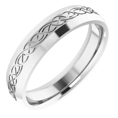 Celtic wedding ring Rounded Textured Band 925 Sterling Silver 18k Gold Vermeil Band Half Round Band Mens Womens Wedding Band Bridal Rings