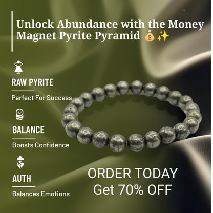 Jools Raw Pyrite Bracelet With Certificate | Attracts Money and Boost Confidence | Astrology Bracelet for Men and Women